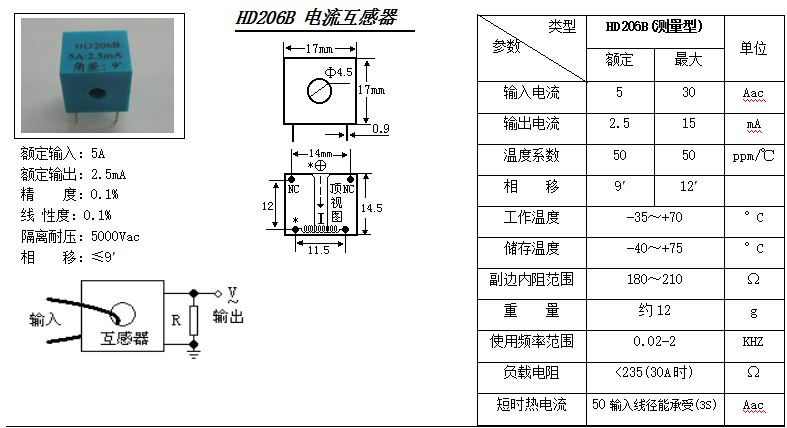 HD206B參數(shù)