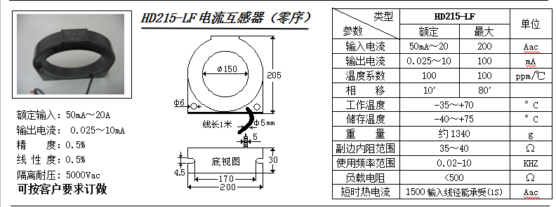 HD215-LF參數(shù)