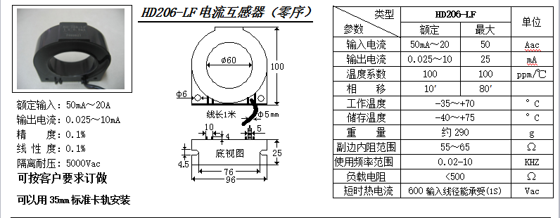 HD206-LF參數(shù)